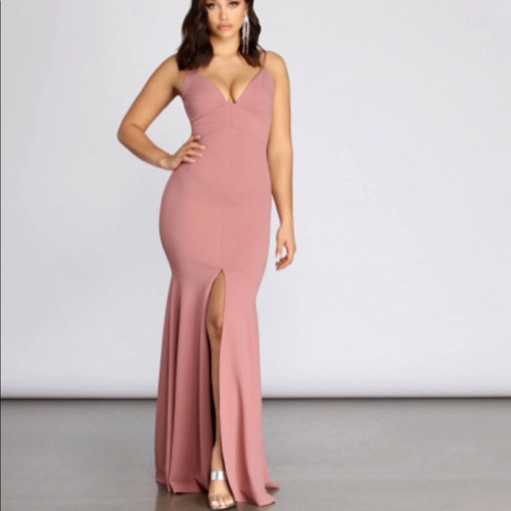 Pink maxi dress